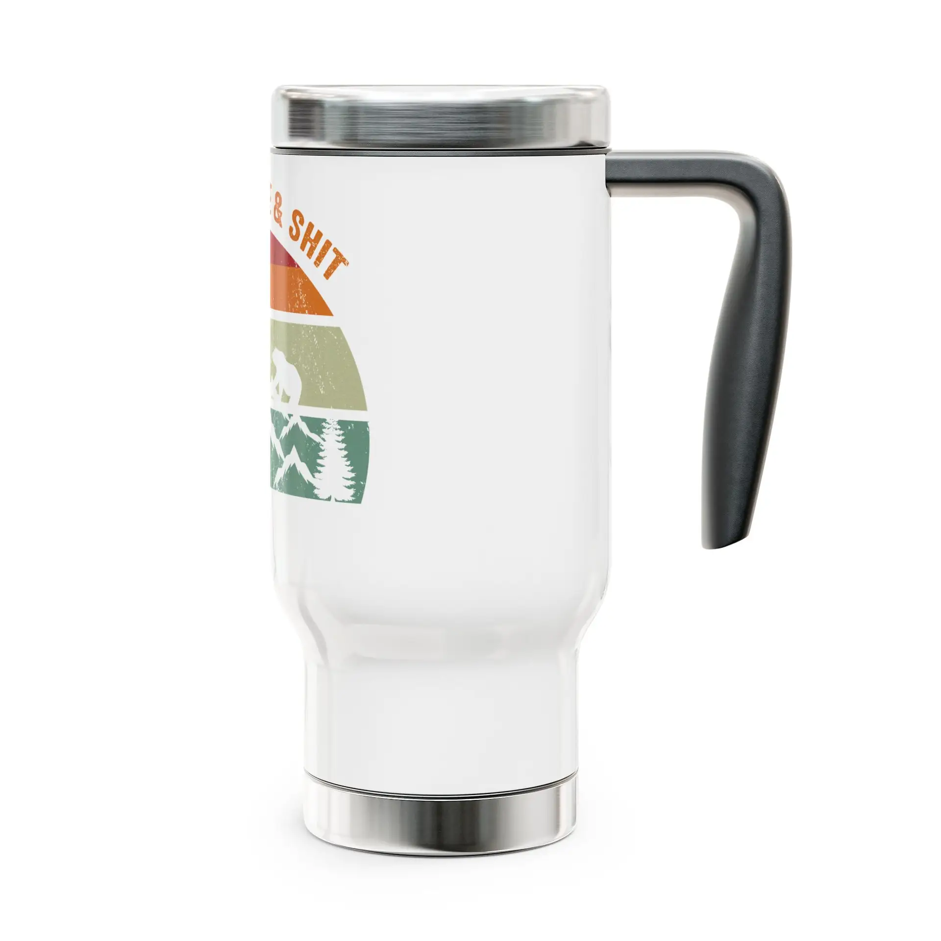 Adventure and Sh*t! 14oz insulated travel mug - Image 4