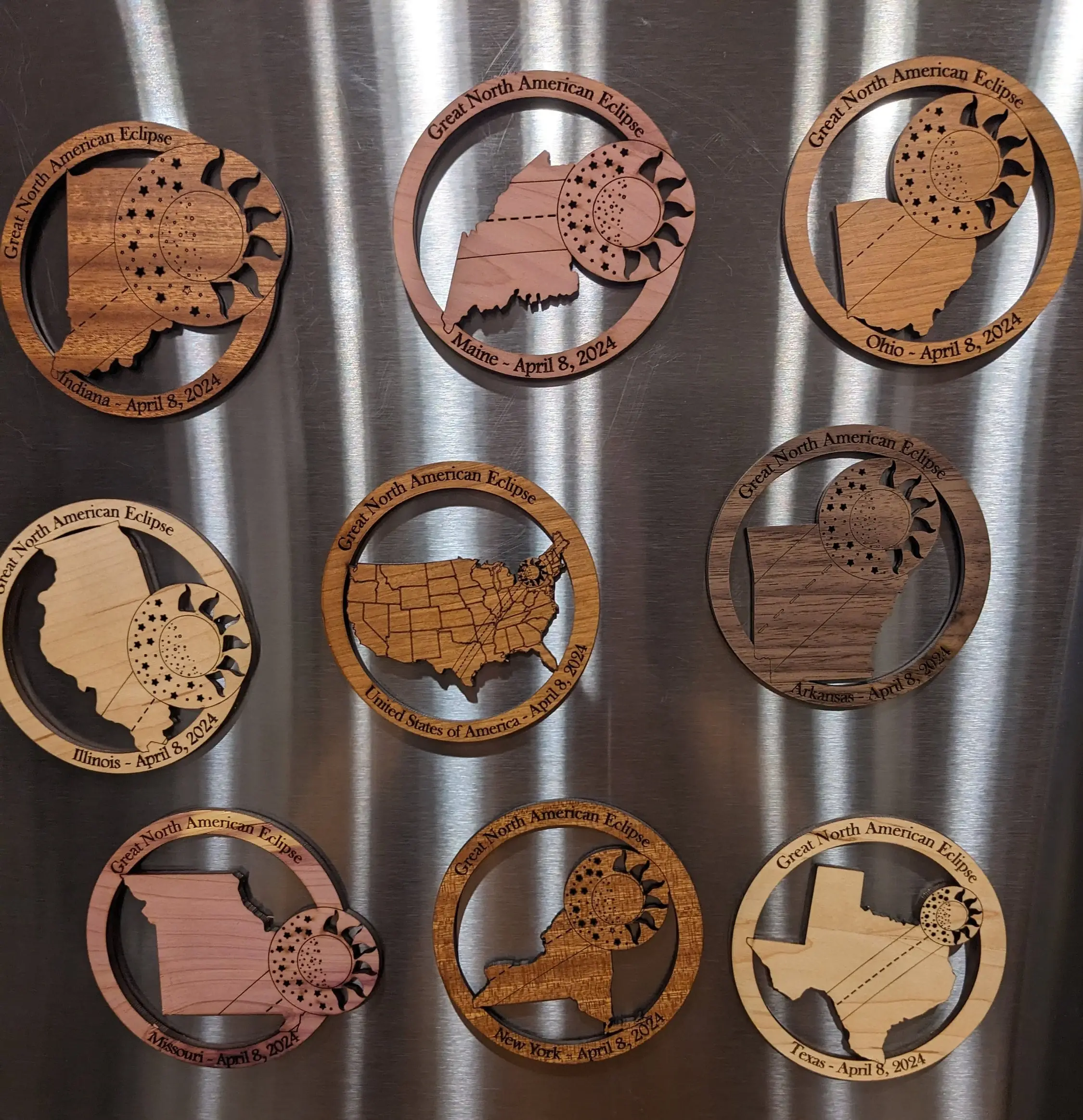 2024 Solar Eclipse Refrigerator Magnet