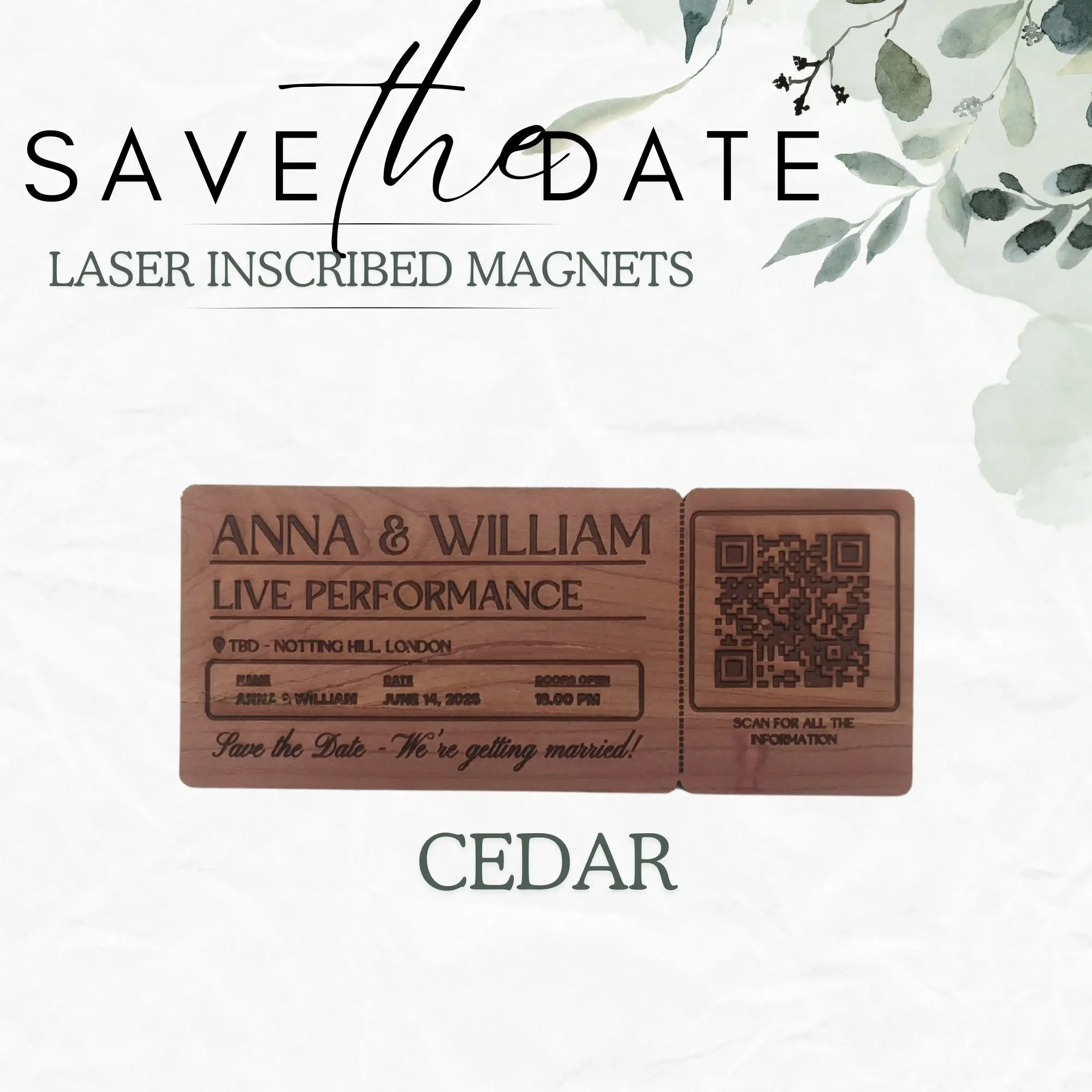 Save the Date Magnets - Concert Ticket - Image 4