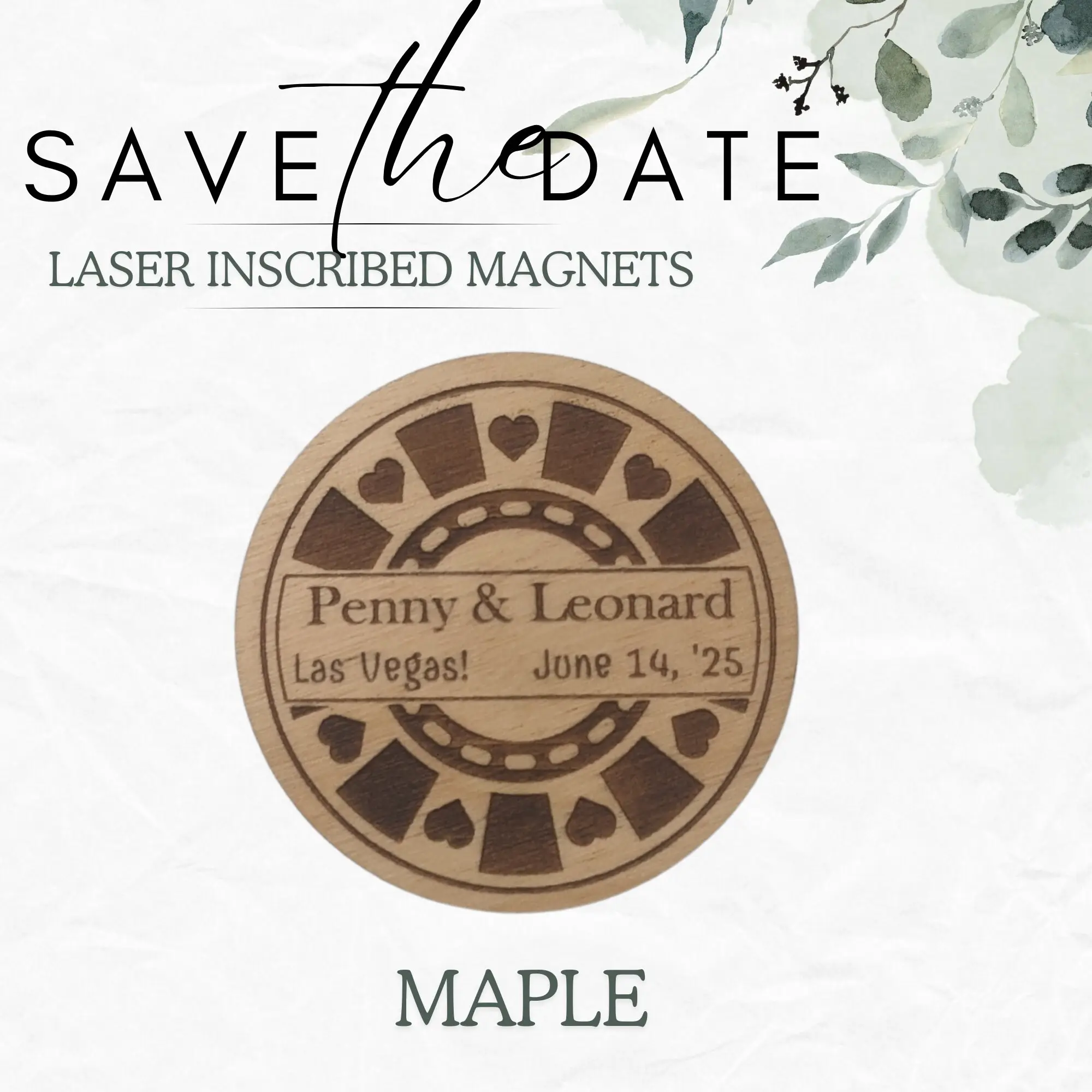 Save the Date Magnets - Poker Chips - Image 6