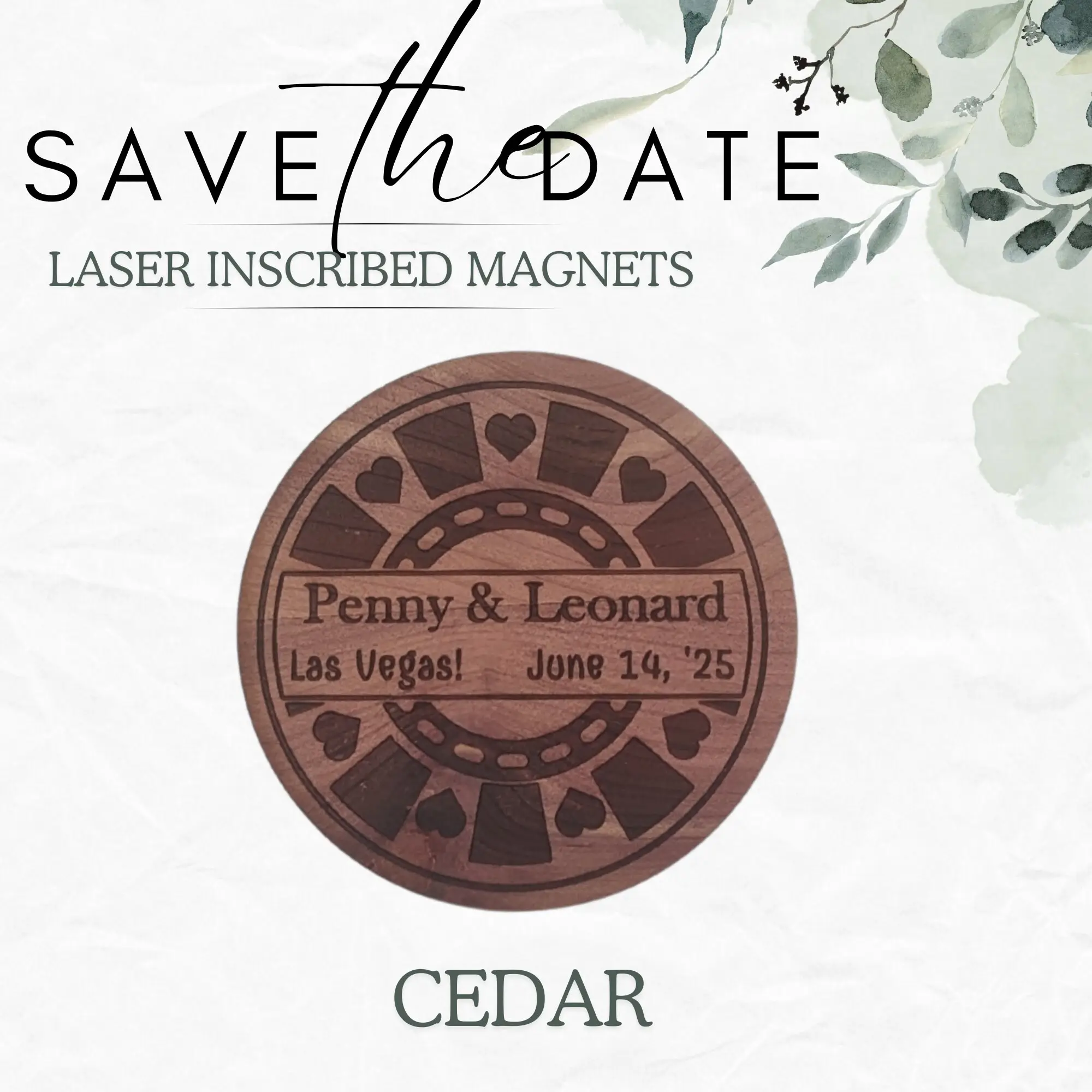 Save the Date Magnets - Poker Chips - Image 5