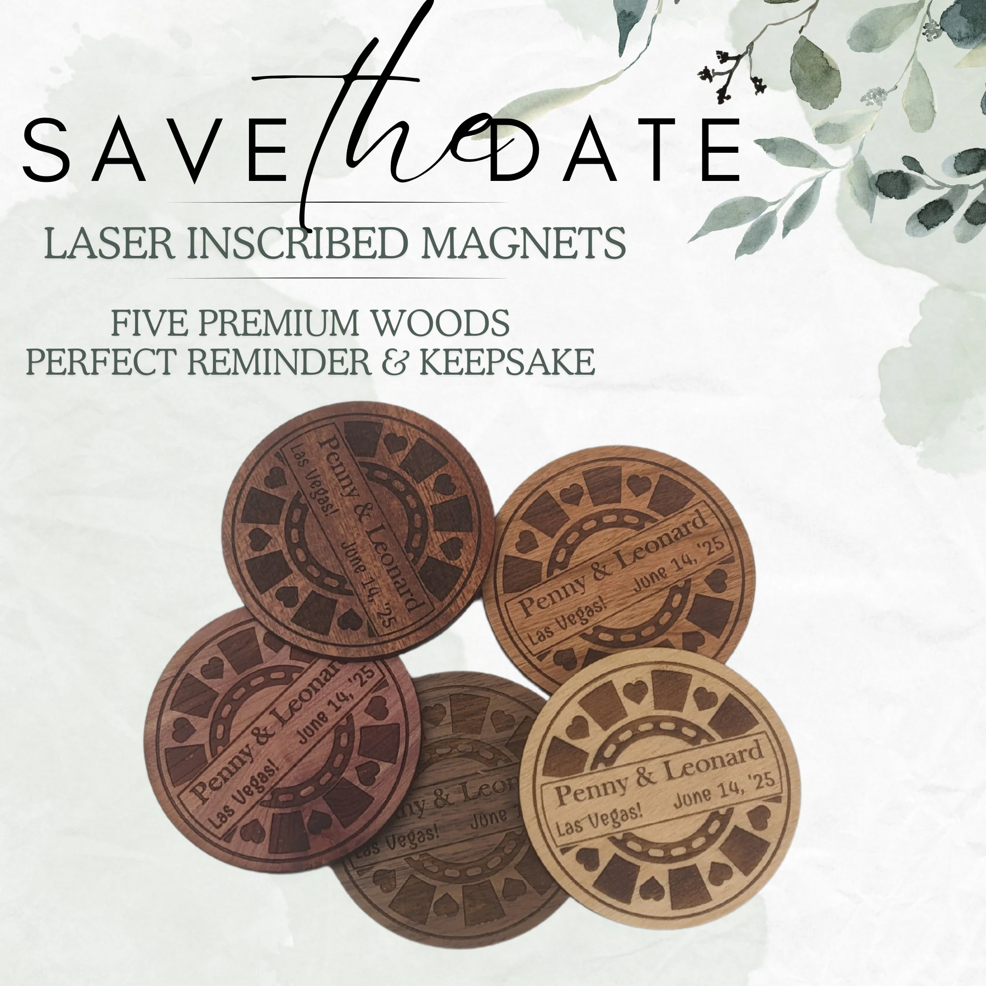 Save the Date Magnets - Poker Chips