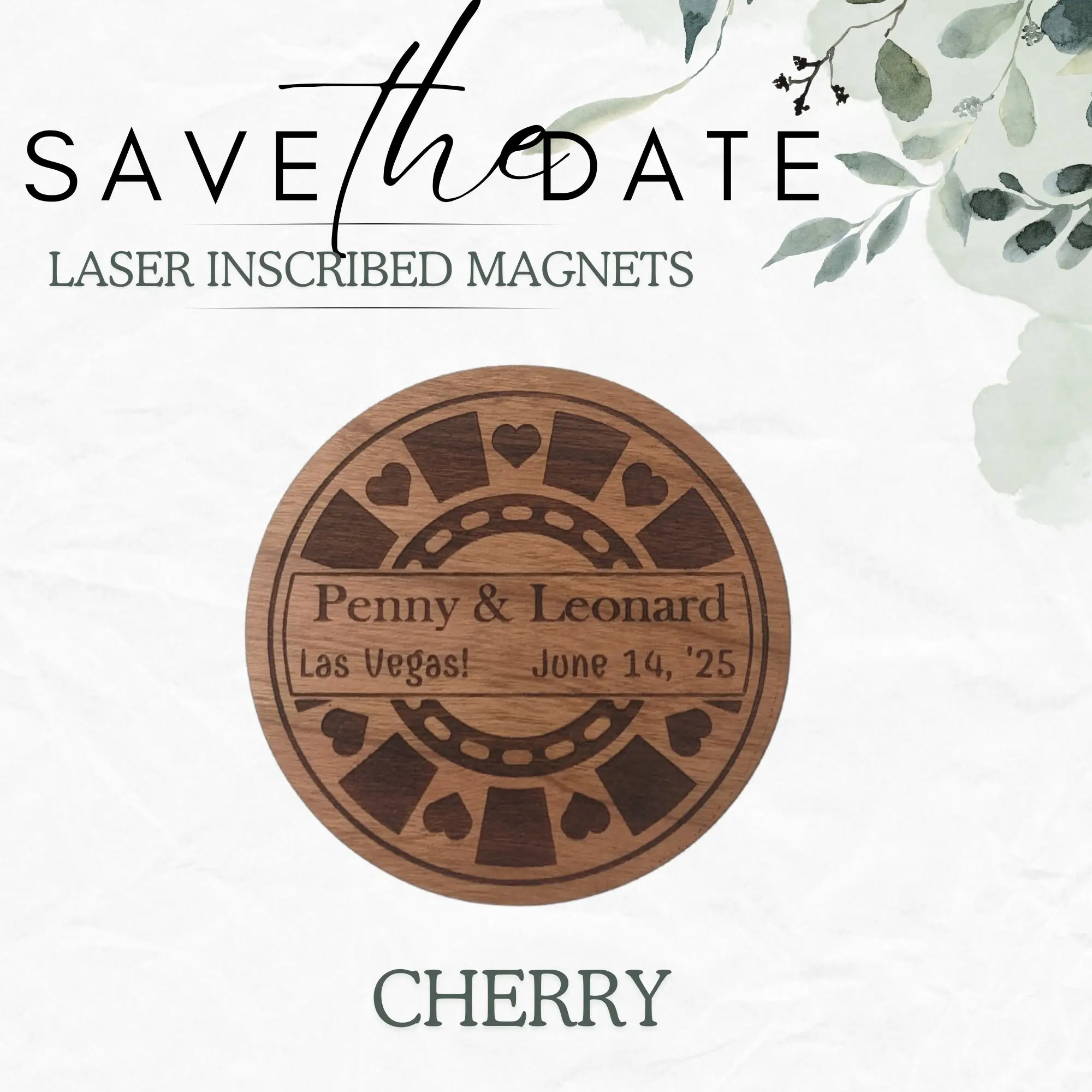 Save the Date Magnets - Poker Chips - Image 4