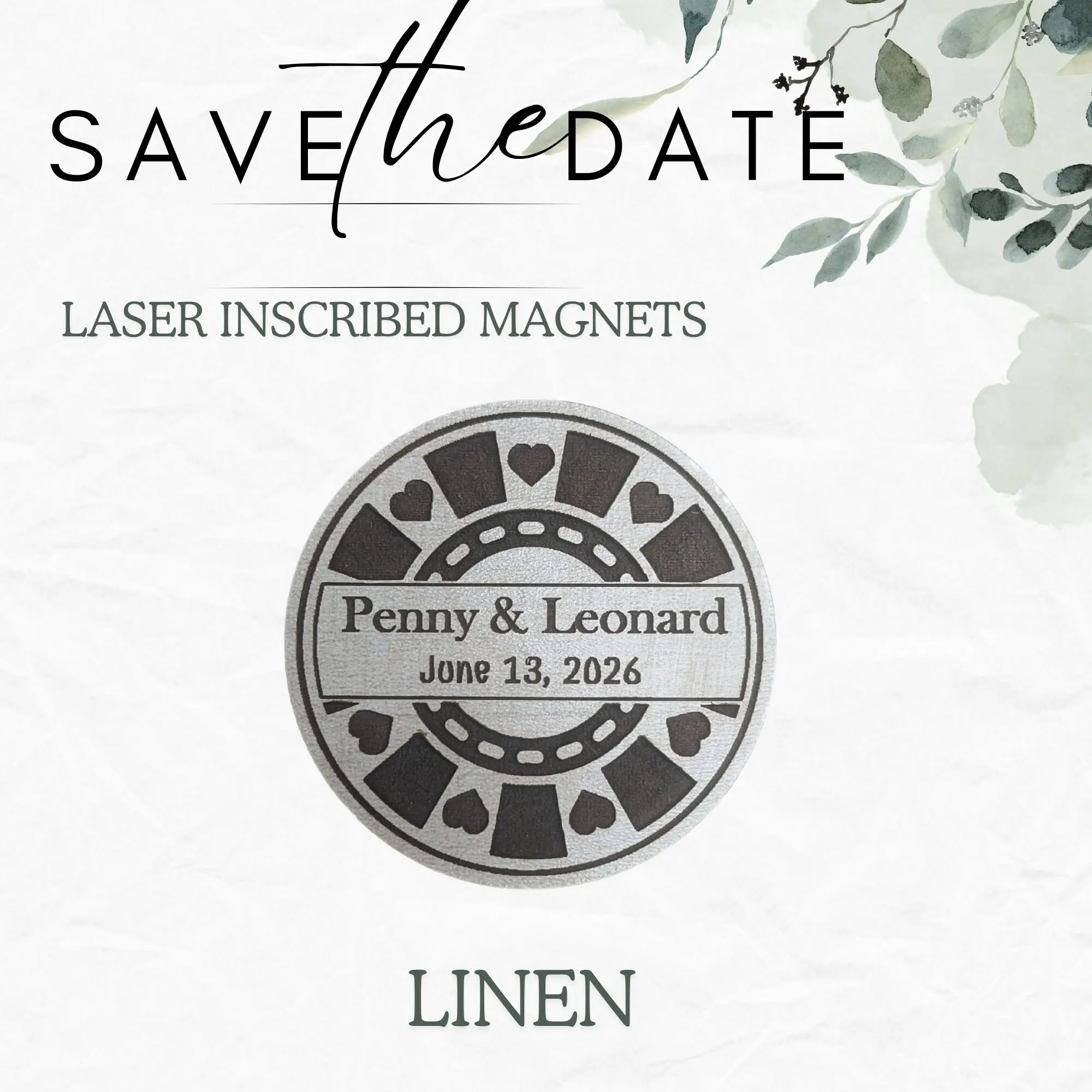 Save the Date Magnets - Poker Chips - Image 9