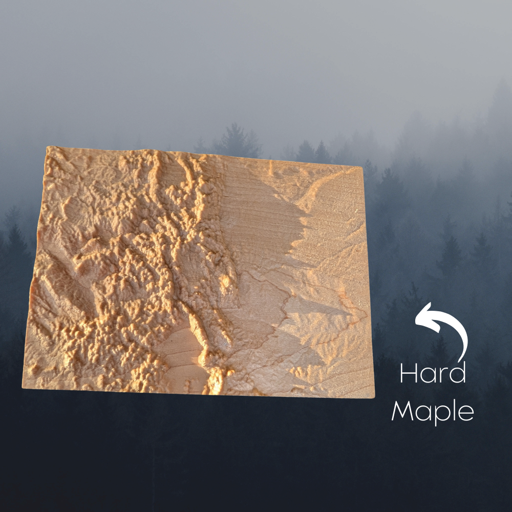 Handcrafted Colorado 3D Topographic Map - Image 4