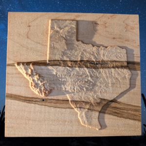 Texas - 2kx2k Handcrafted Texas 3D Topographic Map